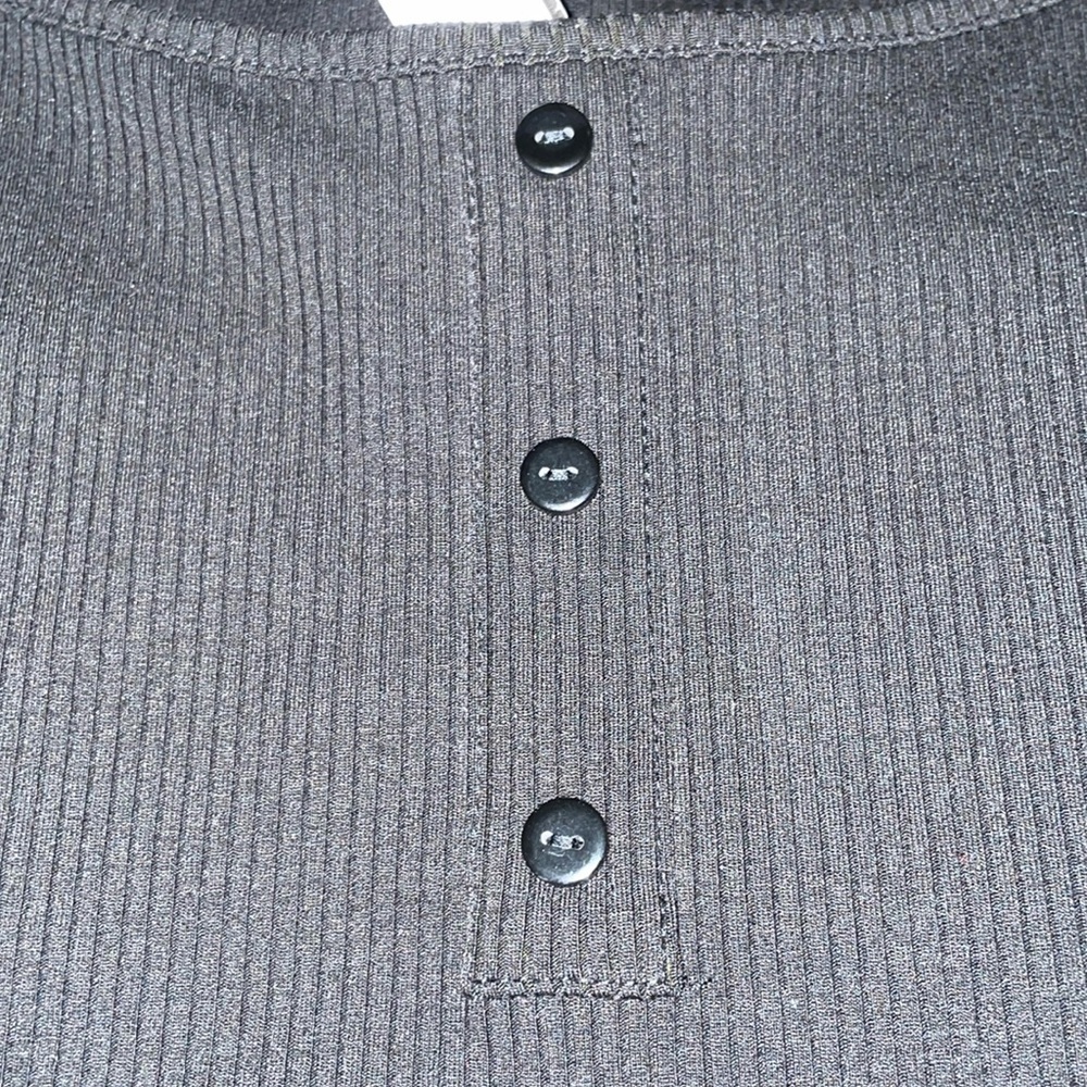 Popular 21 Ribbed Button Bodycon Midi Dress - Picture 6 of 8